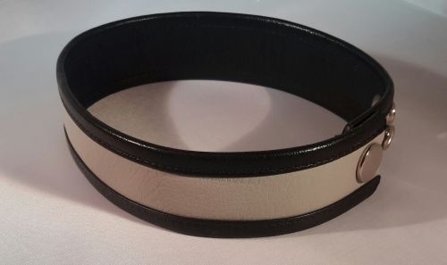 Leather Bicep Strap Grey Stripe